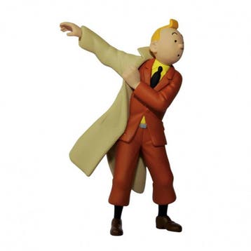 Kuifje PVC Beeldje met Trenchcoat 8 cm, Ophalen of Verzenden, Nieuw