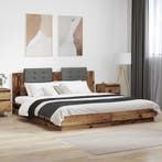 vidaXL Bedframe met Hoofdbord Oud Hout 180 x 200 cm Bewerkt, Verzenden, Nieuw