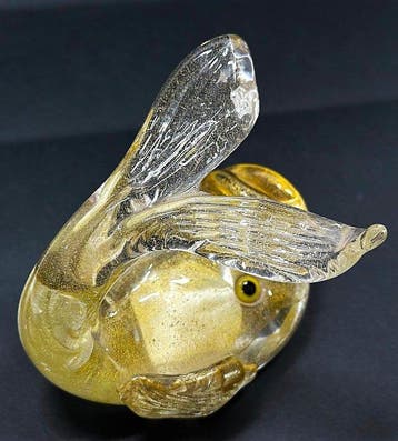 Murano Pesce Dorato - 11x12x11 cm – Italia Anni ’60 -