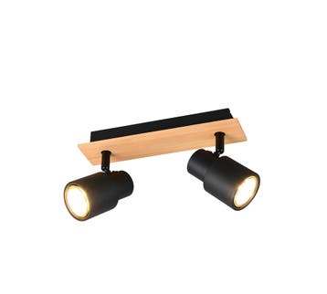 Trio PIERRE plafondspot | GU10 Fitting | mat zwart | 31 x 6, Verzenden, Nieuw