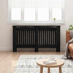 vidaXL Radiator Cover Zwart Eiken 152 x 19 x 81,5 cm Bewerkt, Verzenden
