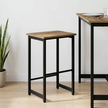 vidaXL Barkruk Artisanaal eiken 40 x 32 x 64 cm Bewerkt hout, Verzenden, Nieuw
