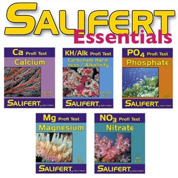Salifert essentials testkit (Ca, KH, Mg, No3, Po4), Verzenden