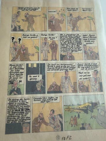 Tintin - Loreille cassée - Calque avec texte manuscrit -, Nieuw