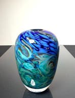 Maxence Parot - Vase - Vase unique couleurs opalines et Or -, Antiek en Kunst