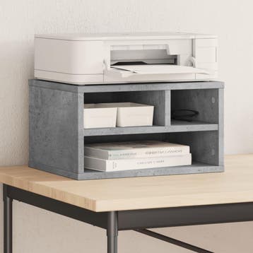 vidaXL Printerkastje 40x32x22,5 cm bewerkt hout betongrijs, Verzenden