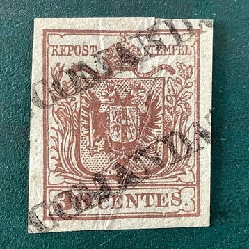 Italiaanse oude staten - Lombardije Venetië 1850 - 30 cent, Timbres & Monnaies, Timbres | Europe | Autriche
