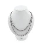 Massief zilveren ankerschakel ketting, Ophalen of Verzenden, Gebruikt, Overige kleuren, Zilver