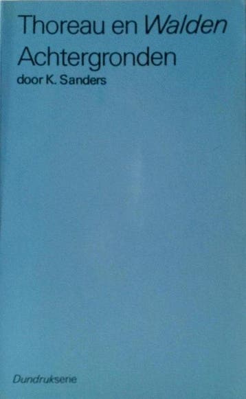 Thoreau en walden - Sanders, Boeken, Verzenden, Nieuw