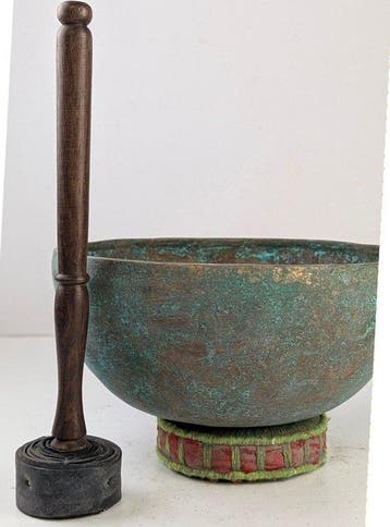 Antiek Klankschaal - 7 metalen Lingham schaal - 1910-1920, Nieuw