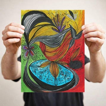 René Barba (1965) - Pond - 41x29cm