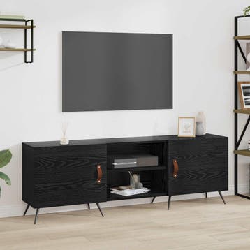 vidaXL TV Kast 150 x 30 x 50 cm Zwart eiken Bewerkt hout, Verzenden