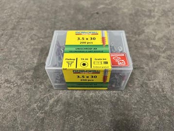 Veiling - 8x Rotadrill unischroeven ø3,5x30mm AR 200-pack