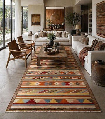 Kilim Moderno - Vloerkleed - 394 cm - 145 cm, Huis en Inrichting, Nieuw