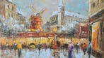 Christof Vevers (1962) - Le Moulin Rouge en hiver ~ Paris, Antiek en Kunst