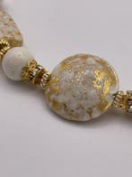 24 karaat - Murano-glas, Geel goud - Halsketting - bladgoud