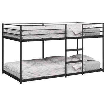 vidaXL Stapelbed zonder matras 75x190 cm staal zwart, Huis en Inrichting, Slaapkamer | Bedden, Verzenden, Nieuw