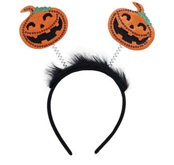 Halloween Haarband Pompoenen Pailletten, Verzenden, Nieuw
