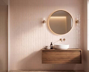 Wandtegel Lichtroze 7,5x30cm (Muurtegels, Afbouwmaterialen), Doe-het-zelf en Bouw, Tegels, Nieuw, 20 tot 40 cm, 10 m² of meer