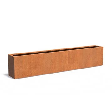 Cortenstaal plantenbak 300x40x60cm - Met bodem