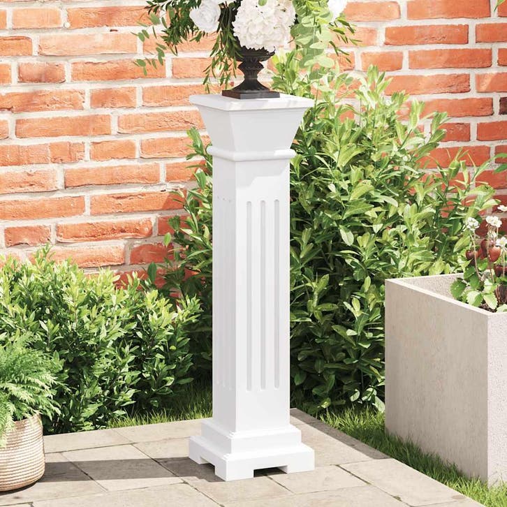 vidaXL Plantenstandaard klassieke zuil MDF, Tuin en Terras, Bloembakken en Plantenbakken, Nieuw, Verzenden