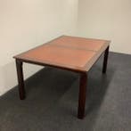 klassieke Engelse tafel met leer inleg, 180x120 cm, Huis en Inrichting, Tafels | Eettafels, Gebruikt