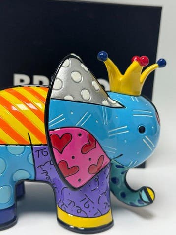 Romero Britto (1963) - sculptuur, Romero Britto Crown