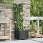 vidaXL Tuin Plantpot Zwart 40 x 40 x 142 cm Kunststof, Tuin en Terras, Bloempotten, Verzenden, Nieuw