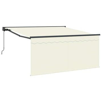 vidaXL Handmatig Zonnescherm 3 x 2,5 m Crèmekleurig 100%, Verzenden, Nieuw