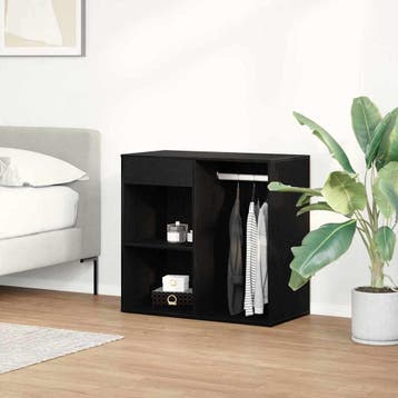 vidaXL Cosmetiek Kast Zwart Eiken 80 x 40 x 75 cm Bewerkt, Verzenden