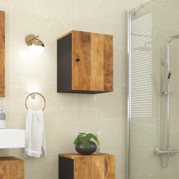 vidaXL Badkamerwandkast 38x33x48 cm massief mangohout, Verzenden