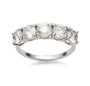 Zonder minimumprijs - Ring - 14 karaat Witgoud - 2.01ct. tw.