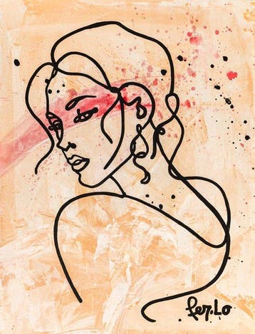 Claudia Fer.Lo - Soft Strength - Acrylic on canvas 105 x 80