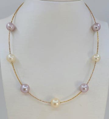 Halsketting - 18 karaat Geel goud, Roségoud, 10,5×13 mm, Handtassen en Accessoires, Nieuw