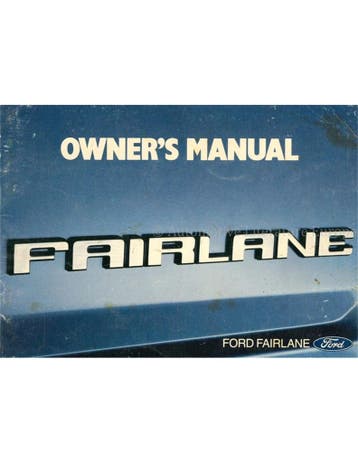 1984 FORD FAIRLANE INSTRUCTIEBOEKJE ENGELS (AU)