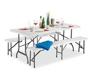 MaxxGarden Biertafel met banken - Vouwbare tuintafel + 2..., Ophalen of Verzenden, Nieuw