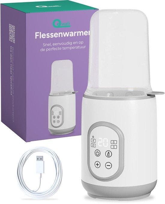 2dekans | Qwali - Flessenwarmer & Sterilisator - 37°C - Wit, Kinderen en Baby's, Babyvoeding en Toebehoren, Ophalen of Verzenden
