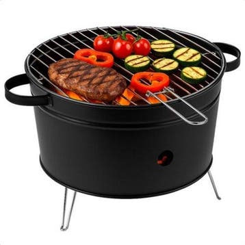 Alpina Tafelbarbecue Houtskool - 35 cm - Lichtgewicht - RVS, Tuin en Terras, Verzenden, Nieuw