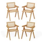 2dekans | Coast 4-Delige Set Eetkamerstoelen van Bamboe &, Huis en Inrichting, Ophalen of Verzenden, Nieuw