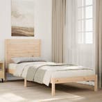 vidaXL Bedframe extra lang zonder matras massief hout 90x210, Huis en Inrichting, Slaapkamer | Bedden, Verzenden, Nieuw