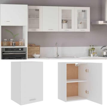 vidaXL Bovenkast Lyon 39,5x31x60 cm bewerkt hout wit, Verzenden
