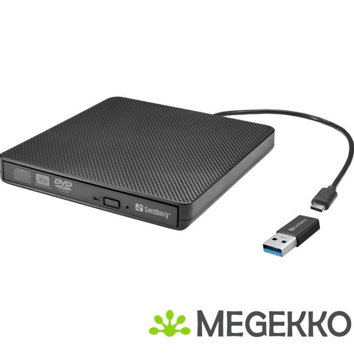 Sandberg USB-C/A DVD Drive, Computers en Software, Overige Computers en Software, Nieuw, Verzenden