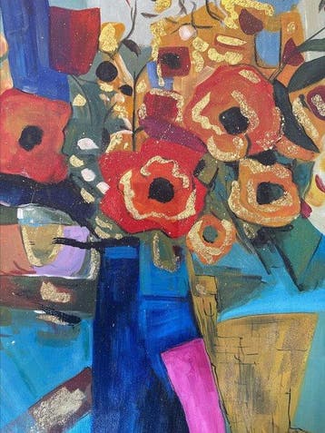 Nguyn Vit Lâm (1993) - Composition aux Coquelicots 80 80