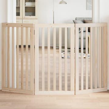 vidaXL Hondenhek opvouwbaar 3 panelen 150 cm populierenhout, Verzenden