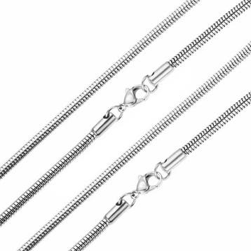 Fako Bijoux - Ketting - Slang Schakel - Snake Chain - RVS -, Bijoux, Sacs & Beauté, Verzenden