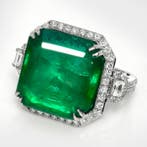 Zonder minimumprijs - Ring - 18 karaat Witgoud, IGI 24,85 ct