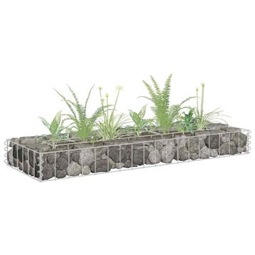vidaXL Gabion plantenbak verhoogd 90x30x10 cm gegalvaniseerd, Verzenden