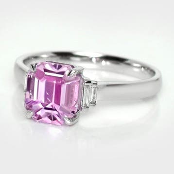 Zonder minimumprijs - Ring - 14 karaat Witgoud, HRD 3,10 ct