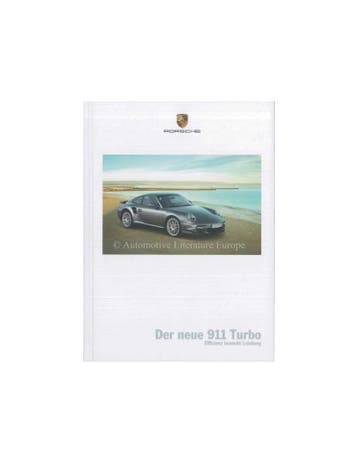 2010 PORSCHE 911 TURBO HARDCOVER BROCHURE DUITS, Nieuw