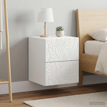 vidaXL Muurbevestigde Nachttafel 2 pcs Hoogglans Wit 34,5 x, Verzenden, Nieuw